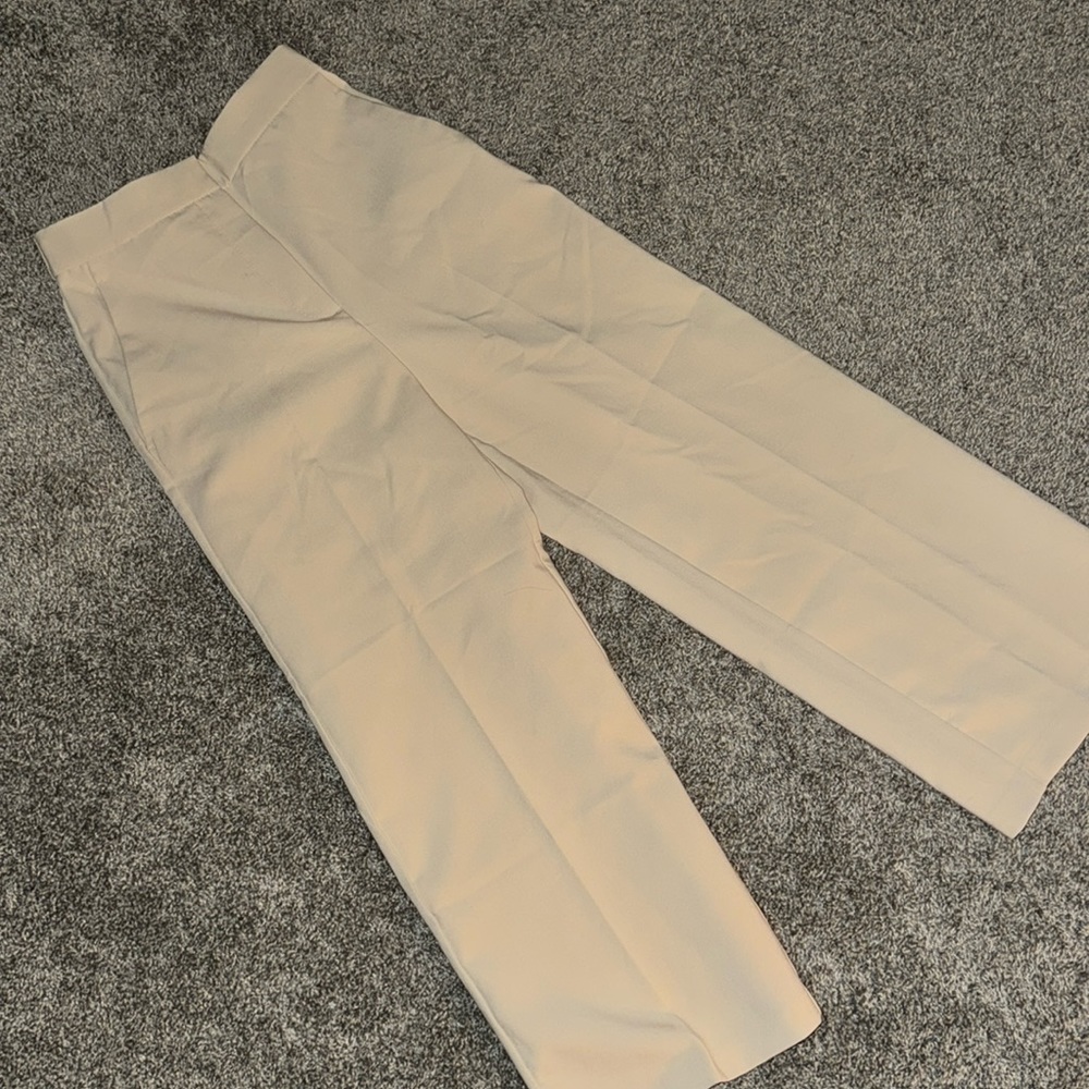 zara beige cropped pants sz xs
